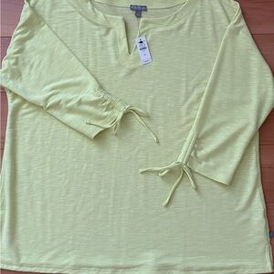 NWT Talbots 1X Women's Plus Size Neon Yellow Top
